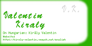 valentin kiraly business card