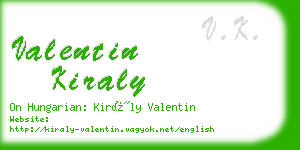 valentin kiraly business card